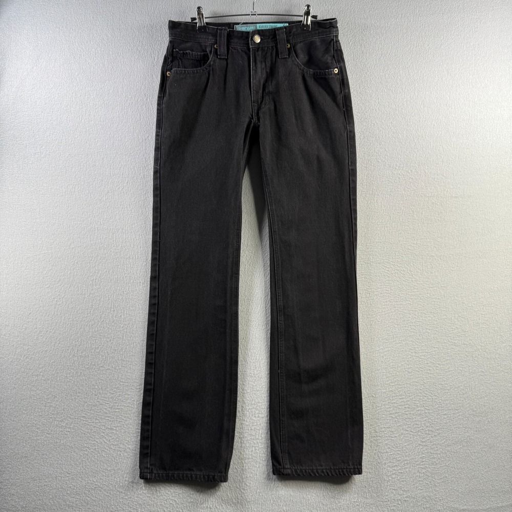 Rock & Roll Cowboy Jeans Mens 30x34 (Fits 30x32) Black Revolver Slim Straight